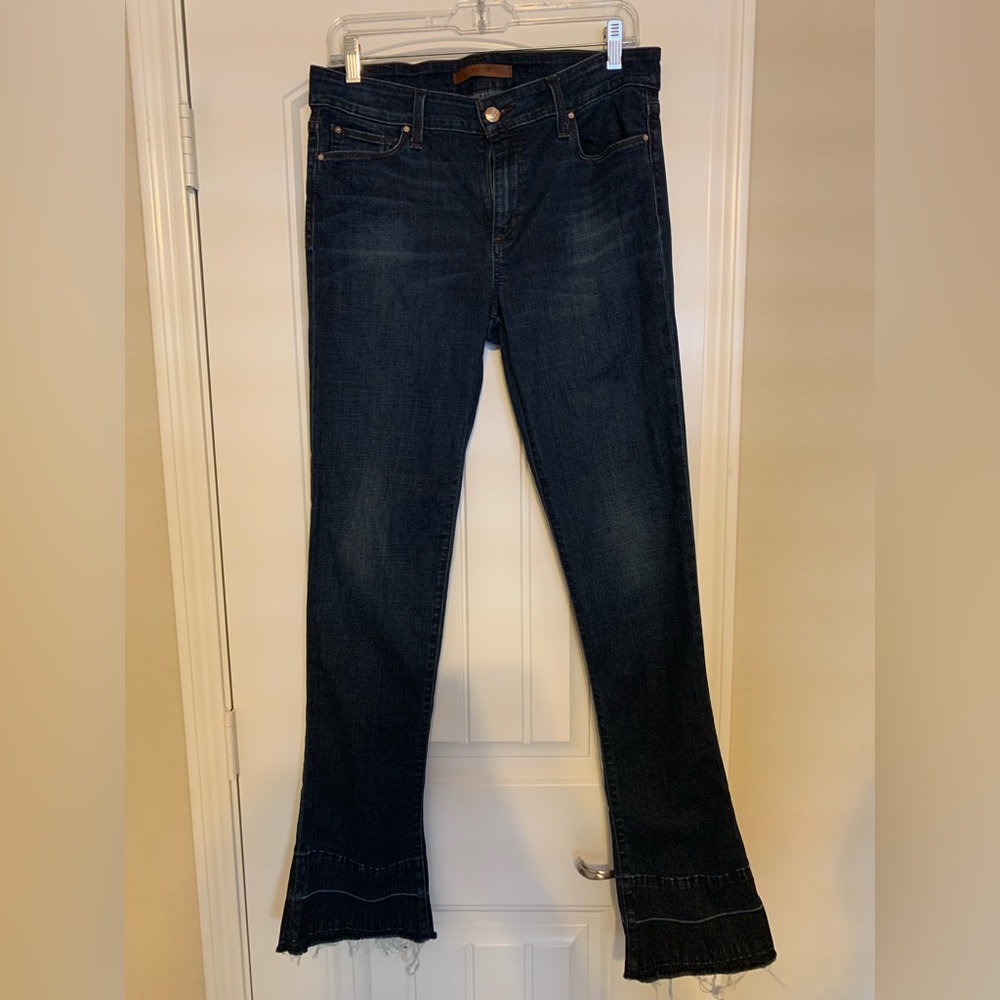 Joe’s Jeans Flawless The Micro Flare: Mid Rise Skinny Flare-Dark Blue | W31